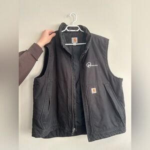 Carhartt Black Jacket with Orange Logo Tag